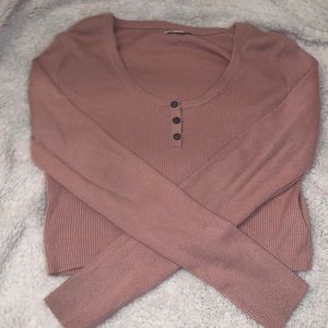 American Eagle cropped long sleeve shirt